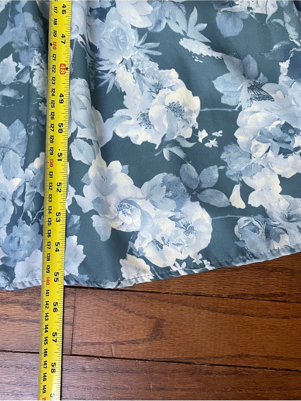 Altar’d State XL Blue Floral Maxi Dress with Puff Sleeves - Picture 13 of 14